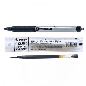 free ship12pcs Pilot Hi-tecpoint V5 RT roller ball pen BXRT-V5 BLUE BLACK ink 