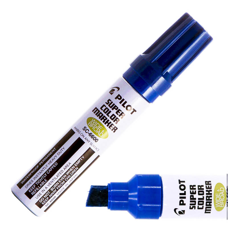 Pilot Pen SC660BLU Refillable Blue Super Color Jumbo Marker